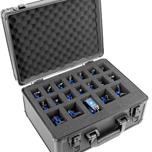 Aluminum Frame Miniature Carrying Case with Customizable Foam Tray for Miniatures with Locking Latches and Two Keys