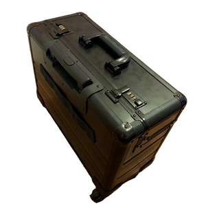 Aluminium Pilot Case Laptop Briefcase Trolley Case