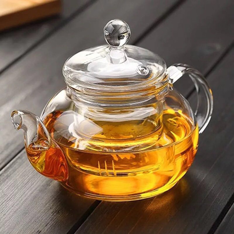 Glass Tea Pot With Removable glass Infuser and Steeper Tea maker