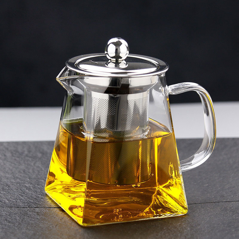 Glass Teapot Party Modern Insulated Transparent Food Grade Glass Tea Pot With Infusers