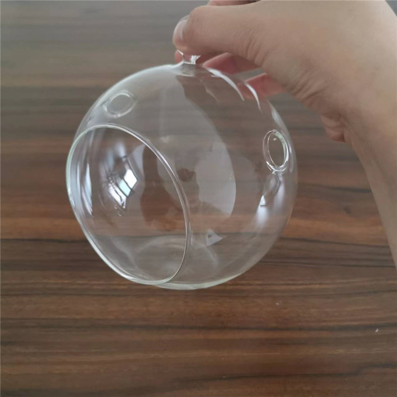 Clear wall hanging glass terrarium for plant ball globe shape pot planter