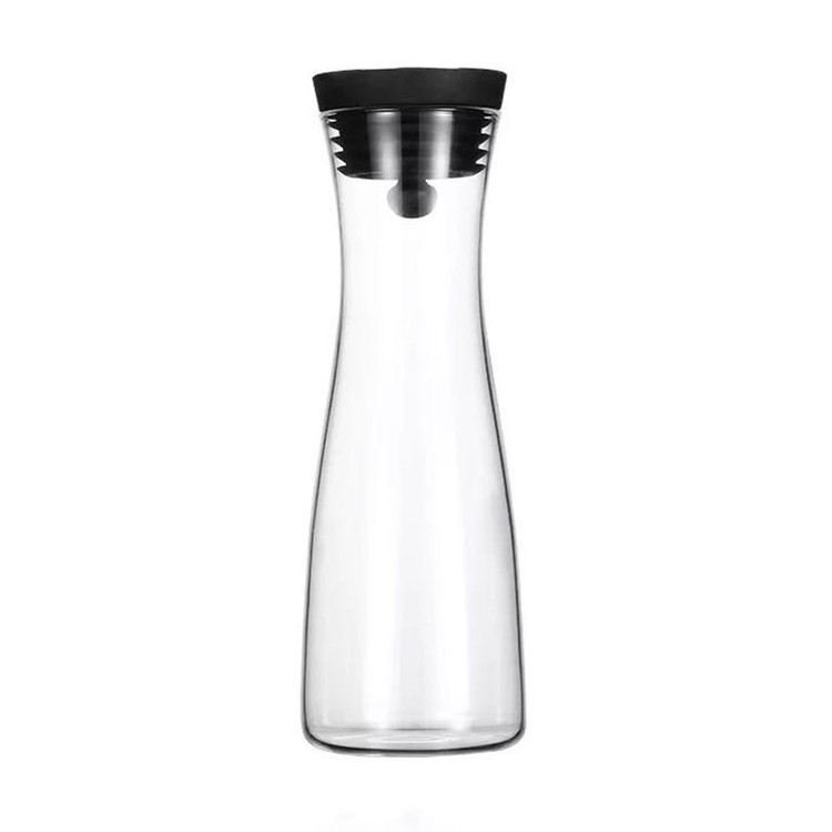 780ml Water Pitcher/Carafe/Jug Filter Heat Resistant Borosilicate Glass Stainless Steel Lid Coffee Party Whisky-Glass Bottle