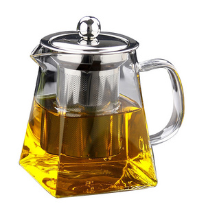 Glass Teapot Party Modern Insulated Transparent Food Grade Glass Tea Pot With Infusers