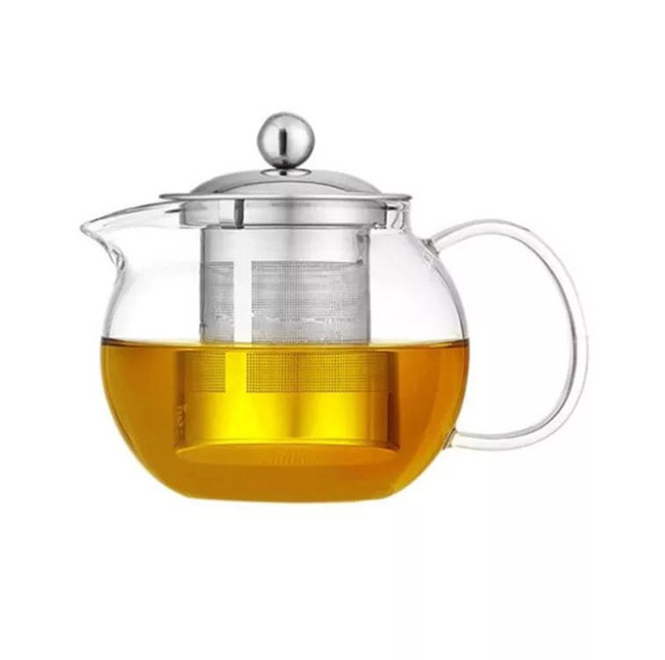 650ml, 1000ml, 1300ml glass teapot for Chinese GongFu tea with stainless steel percolator