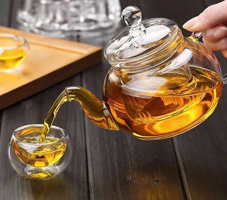 Glass Tea Pot With Removable glass Infuser and Steeper Tea maker