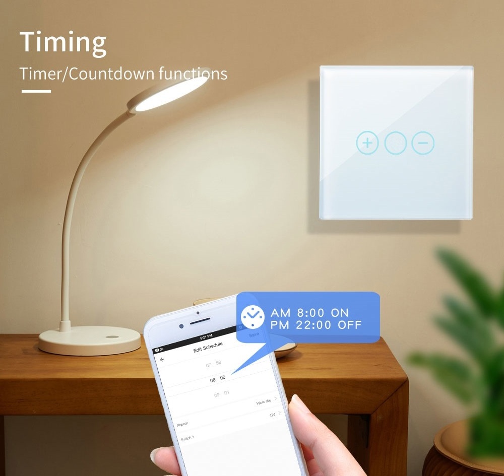 Wholesale Bingoelec European Style Wifi Tuya Wall Alexa Google Home Light Dimmer Smart Touch Switch