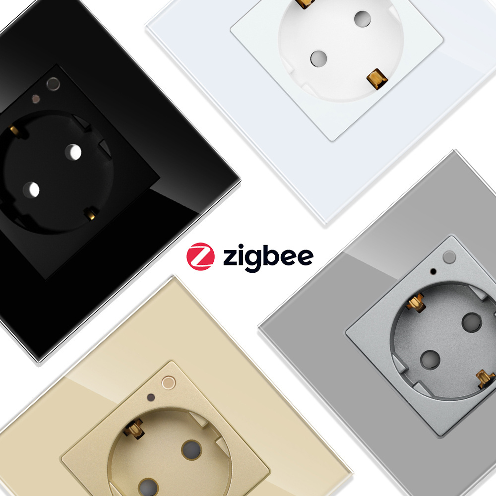 Bingoelec EU electric switch and socket switch 220V ,  zigbee 16A Germany socket  with led indicator and sockets