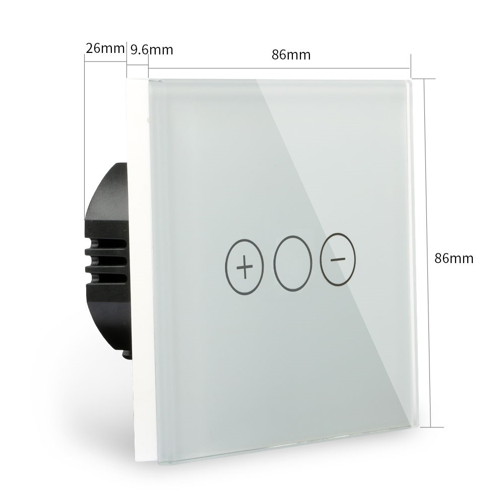 Bingoelec Smart Life APP Control 1 Gang 1Way Glass Panel WIFI & RF New Design Fan/Light Dimmer Switch