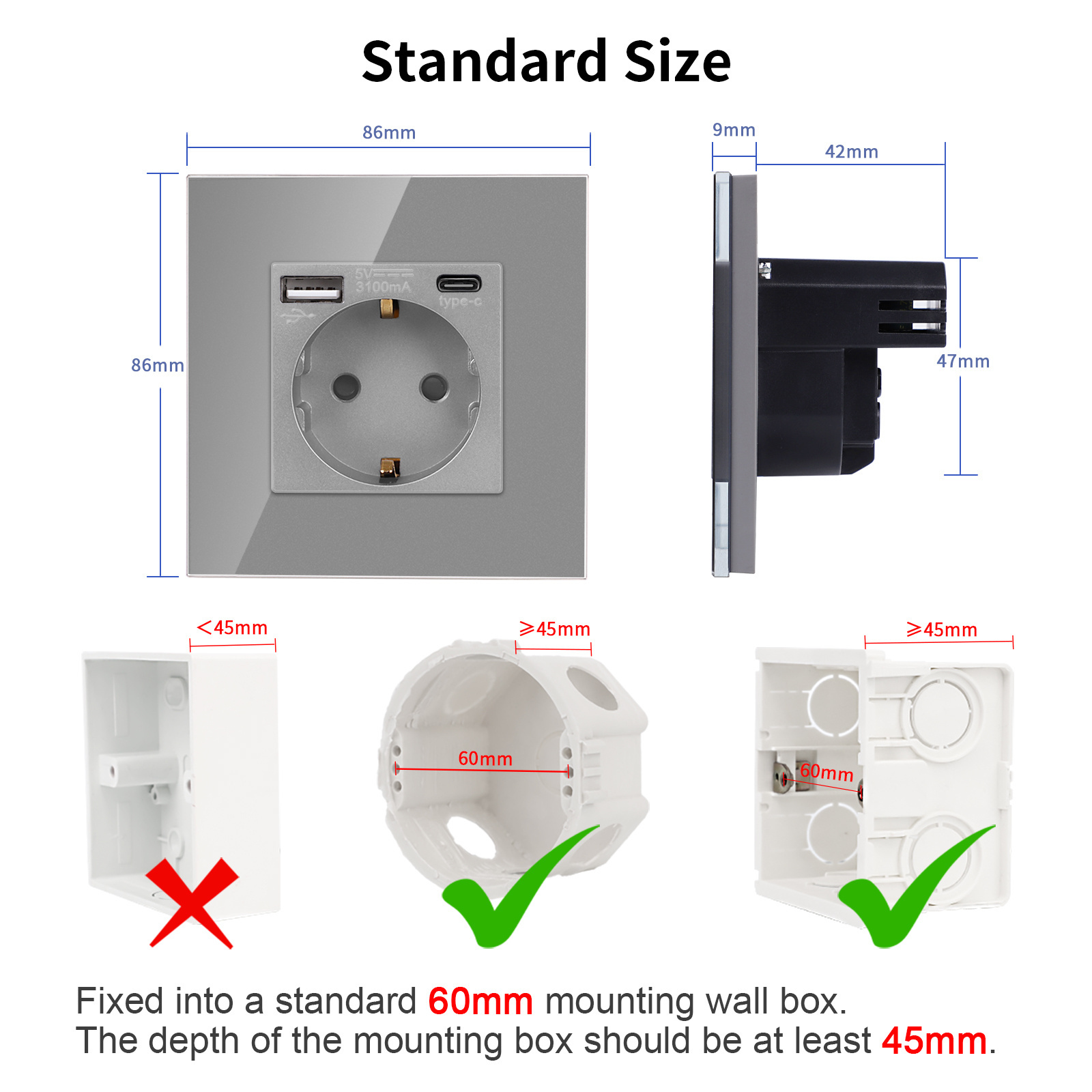 Wholesale Bingoelec Eu Standard Home Germany Power Electric Wall Switch Socket With Usb Ports