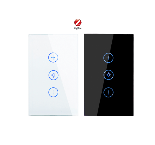 Bingoelec Glass Panel US 118 Standard APP Voice Control Smart Touch Led light Zigbee Dimmer Switches