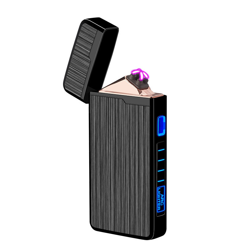 Creative New Rechargeable Usb Wholesale Metal Cigarette Flameless Dual Arc Classic Plasma Electric Lighter