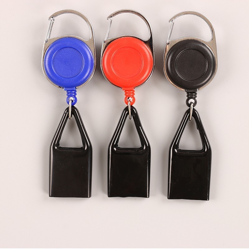 Custom factory price Canned Leather Stretch Buckle Lighter Holder Key chain premium  Lighter Retractable Leash