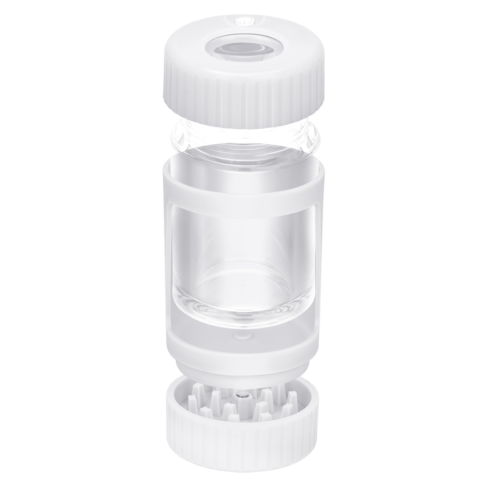 Wholesale Custom logo  Air Tight LED 4X Magnifying JAR Herb Stash Jar MAG Jar with herb Grinder