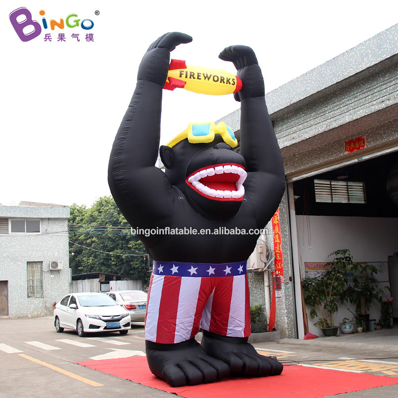 Custom Inflatables Promotional Advertising Inflatable Animal Cartoon Costume Giant Inflatable Gorilla Rocket