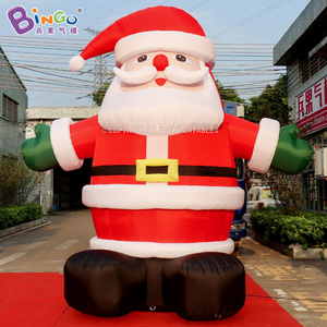 Hot Selling 4mH Giant Inflatable Christmas Santa Claus Model Decoration Inflatable Cartoon Character for Xmas Decoration