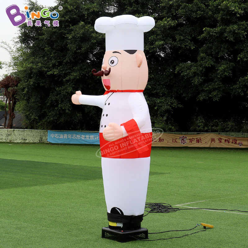 Adorable 1.7x2.5 meters inflatable chef air dancer for restaurant decoration chef air dancer balloons for sale