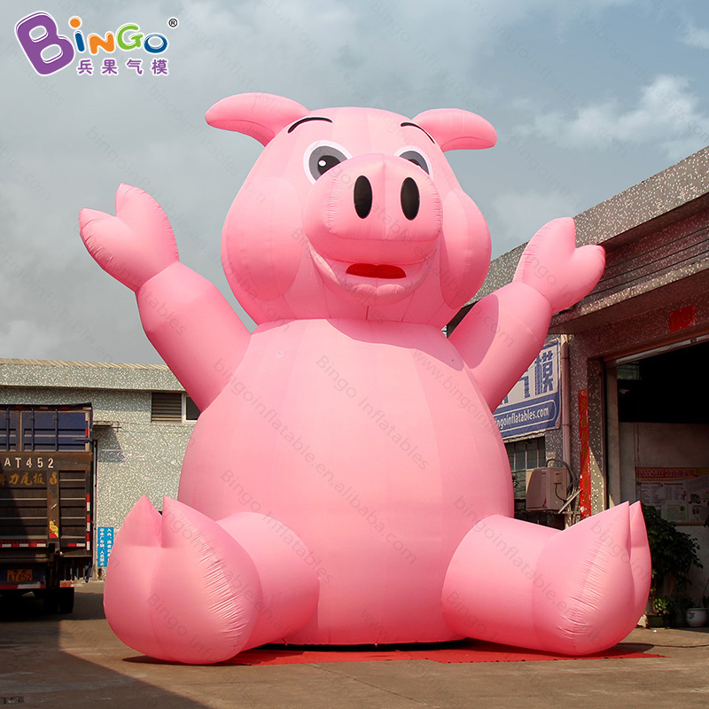 animal air blow decoration giant inflatable pink pig model customized cartoon character pink pig inflatables