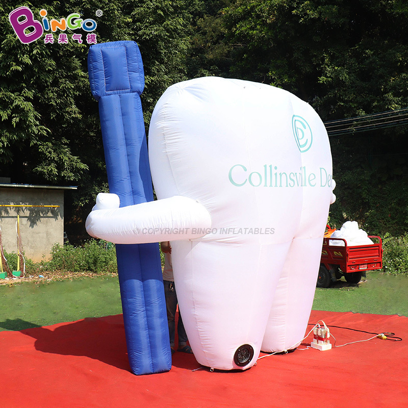 Customized Advertising Inflatable Toothbrush Design Equipment Rental Giant Inflatable Tooth Model For Promotion