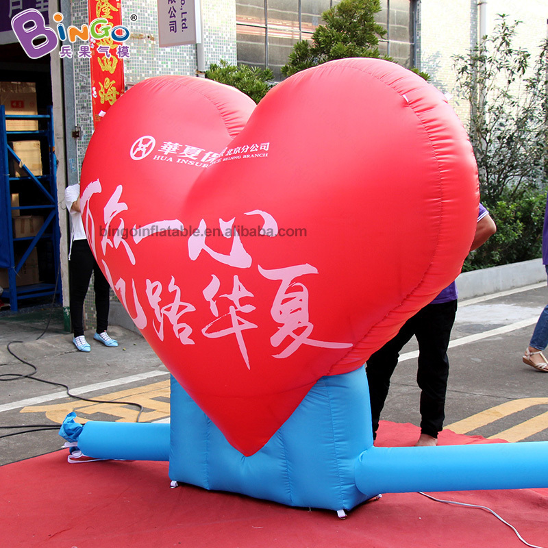 Outdoor Advertising Inflatable Heart Shape Balloon Valentine Decorative Giant Inflatable Heart Model