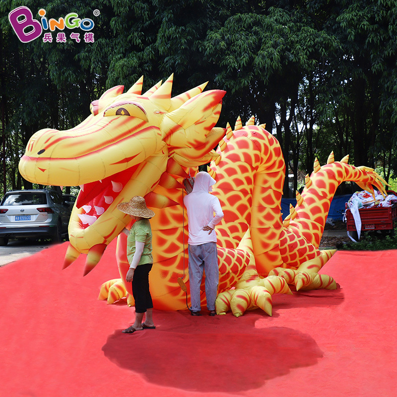 Realistic Inflatable Golden Dragon Sph Advertising Inflatables Animal Cartoon Toys Giant Inflatable Dragon