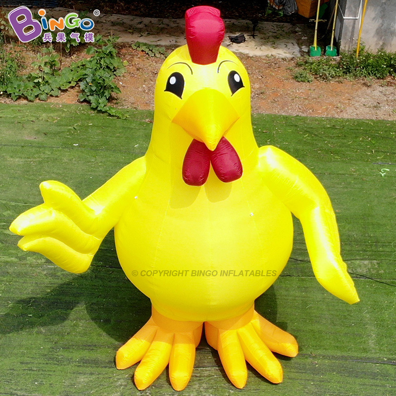 Inflatable cock fighting 5m inflatable mascot costume customized inflatable chicken for advertising