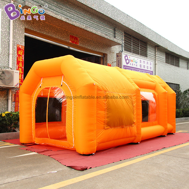 Portable inflatable spray booth custom inflatable outdoor orange transparent garage