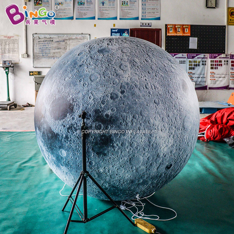 Bingo Inflatables Customized Giant PVC Inflatable Moon Model Space Theme Decoration Inflatable Planet Design For Events Decor