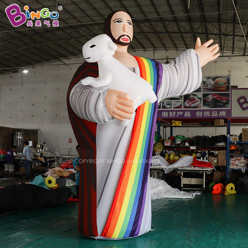 customized 4mH inflatable cartoon Jesus model for decoration or display