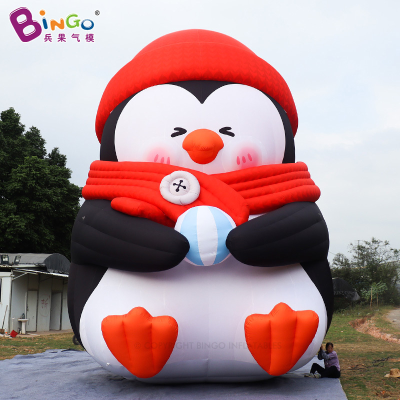 2024 Bingo Inflatable Advertising Cartoon Penguin Toys Outdoor Decoration Giant Inflatable Penguin