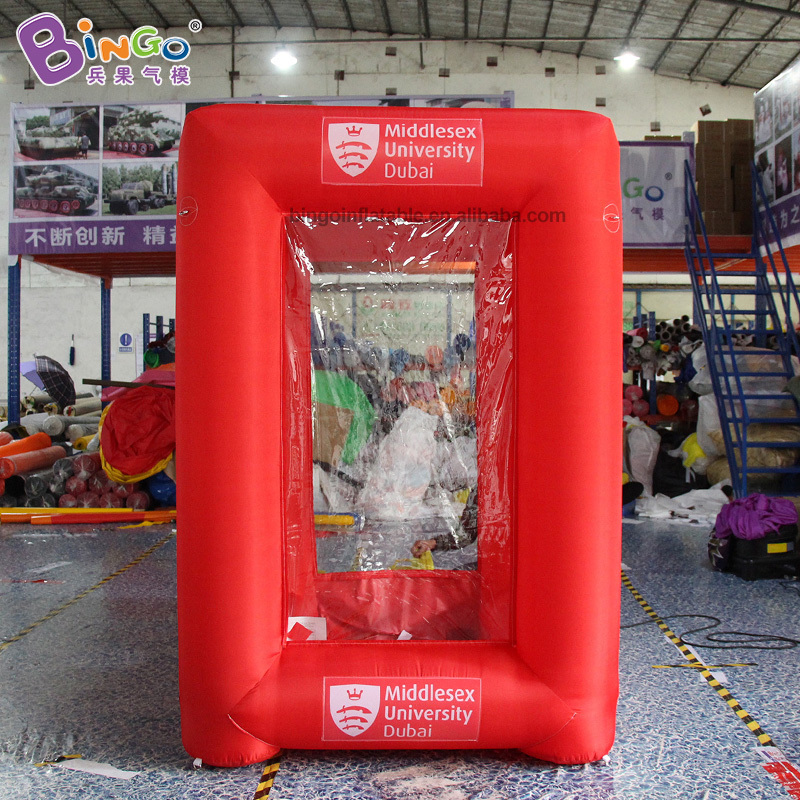 Durable red money box inflatable  machine Inflatable cube money machine toy tent money making machines for sale