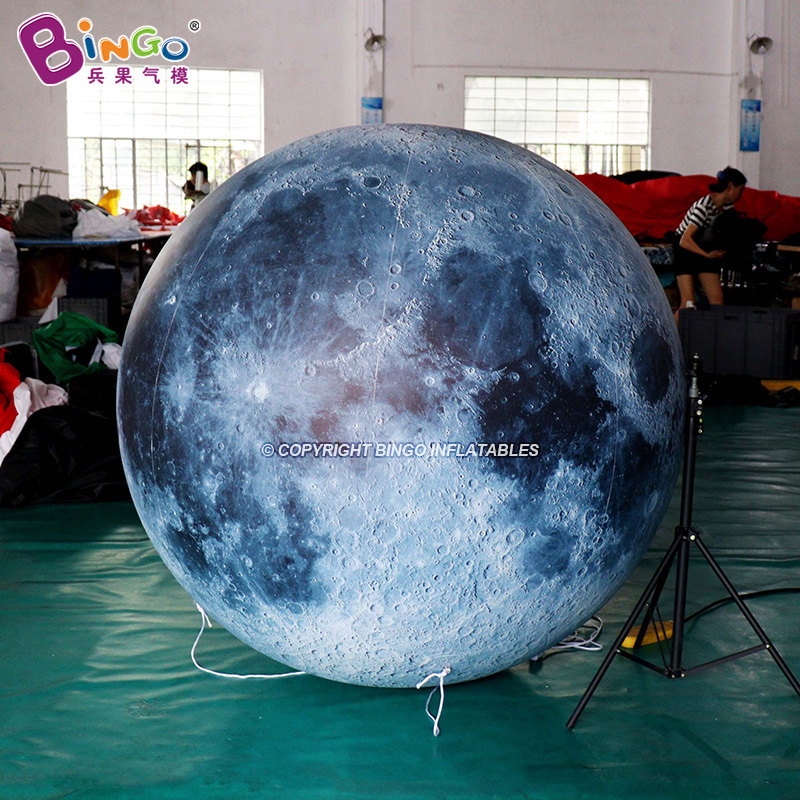 Bingo Inflatables Customized Giant PVC Inflatable Moon Model Space Theme Decoration Inflatable Planet Design For Events Decor