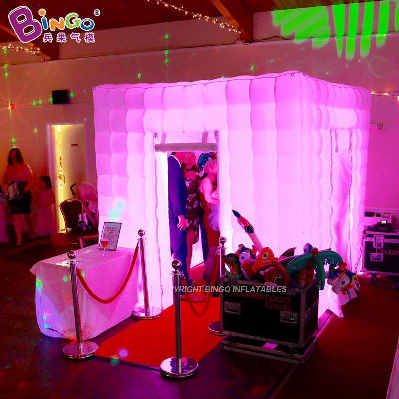 Event Party LED Inflatable Photo Booth Enclosure Camera Inflatable 360 Photo Booth Tent Nightclub