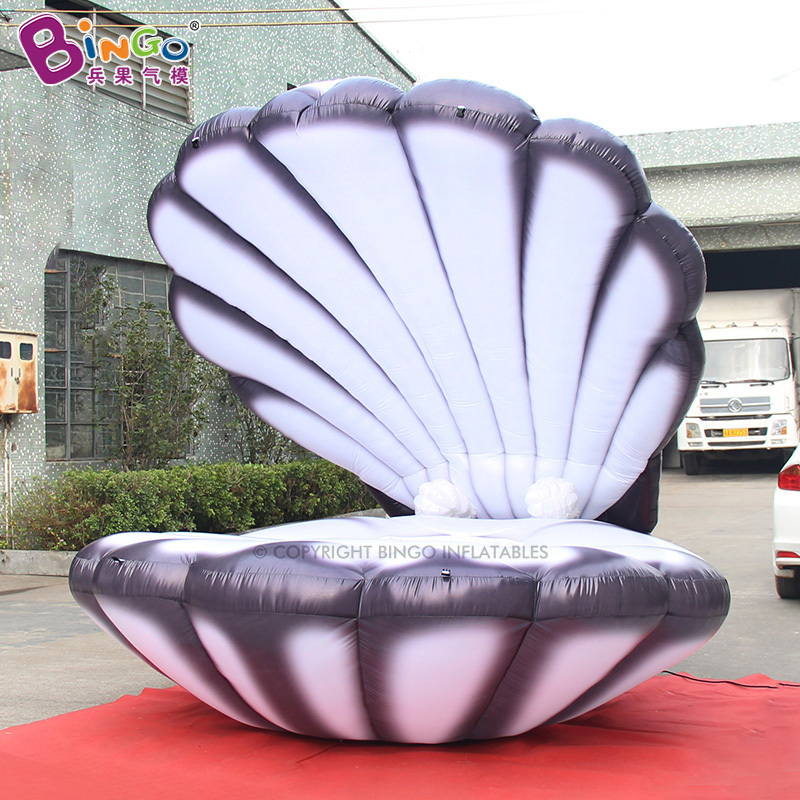 Inflatable Sea Shell 3x3x3.1mH Giant Inflatable Led SeaShell Ocean Theme Advertising Decoration Inflatable Shell Toys