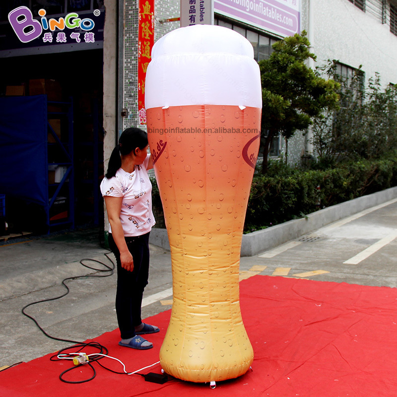 Customized LED Inflatable Beer Mug Model Commercial Using Beer Cup Balloon Giant Inflatable Beer Mug Custom