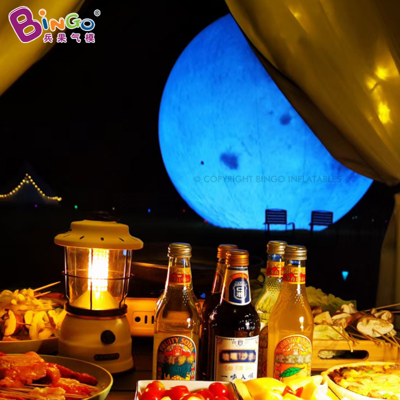 Large Inflatable Moon Ball for Outdoor Decoration 8m Diameter Solar System Planet Balloon