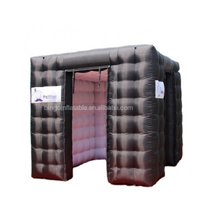 Free Shipping 2.4x2.4x2.4 meters cube inflatable photo booth props for event party camera photo booth inflatable 2 doors