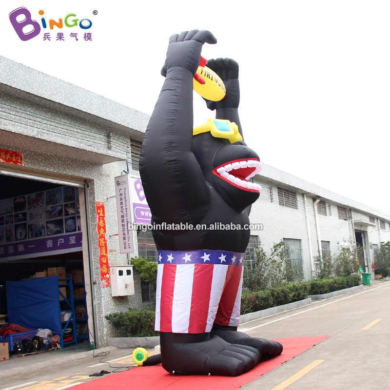 Custom Inflatables Promotional Advertising Inflatable Animal Cartoon Costume Giant Inflatable Gorilla Rocket