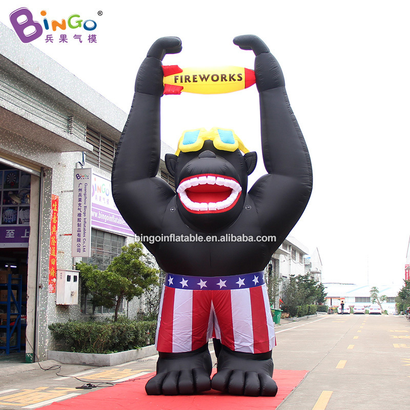 Custom Inflatables Promotional Advertising Inflatable Animal Cartoon Costume Giant Inflatable Gorilla Rocket