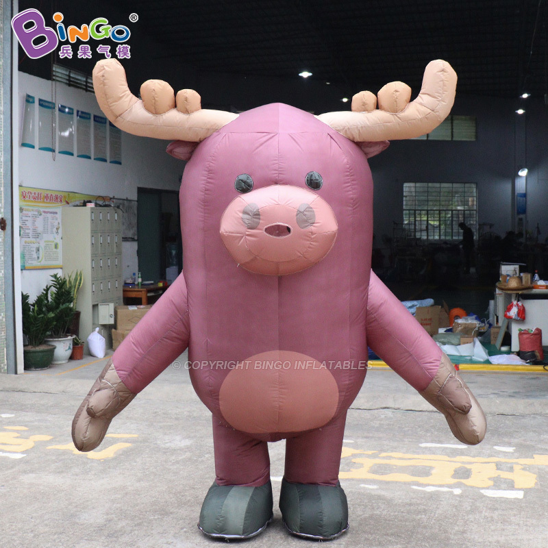 Christmas Inflatable Reindeer Costume 2m High Elk Balloon Deer Walking Costumes