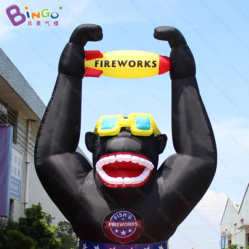 Factory sale 6 meters giant inflatable monkey for promotion / 20 feet high giant inflatable gorilla balloon