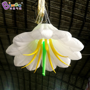 1.5 m giant inflatable flower decoration/ lily inflatable / LED white lily inflatable led flower