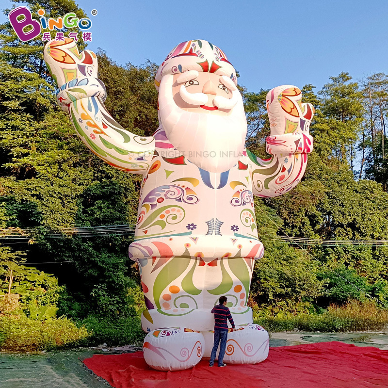 Customized colorful advertising inflatable large Santa Claus Bingo inflatable Christmas yard outdoor decoration