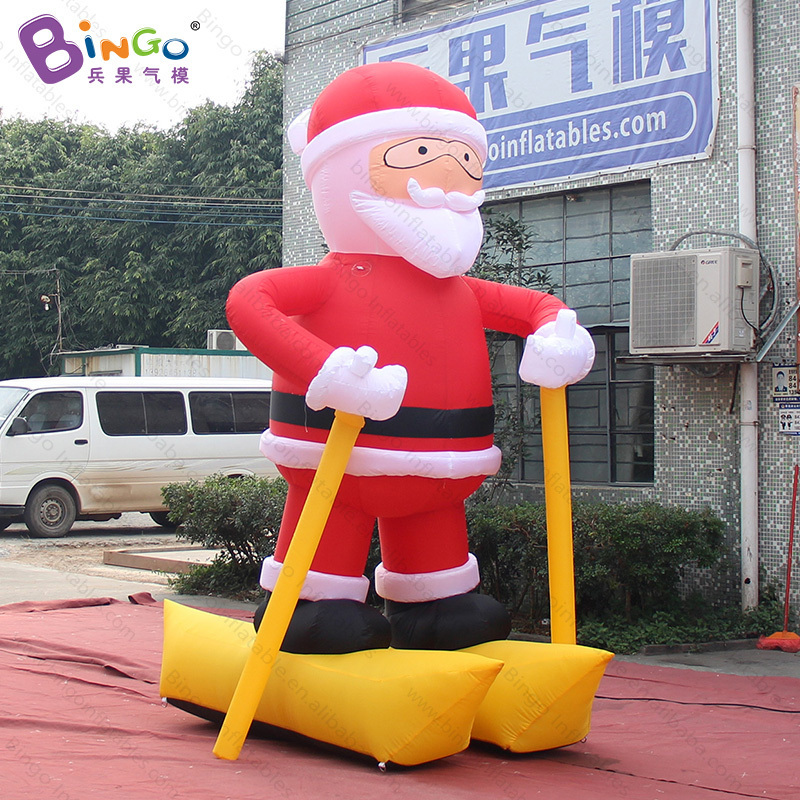 Inflables Navidad Christmas Ornaments Skiing Santa Claus Yard Decoration Giant Inflatable Santa Claus