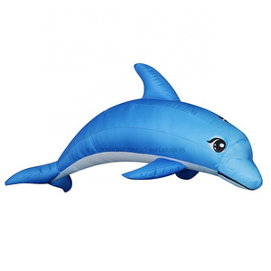 Nice Design 2x0.76x1.3mH Hanging Inflatable LED Dolphin Model Ocean Animal Toys Inflatables Blow Up Dolphin Balloon