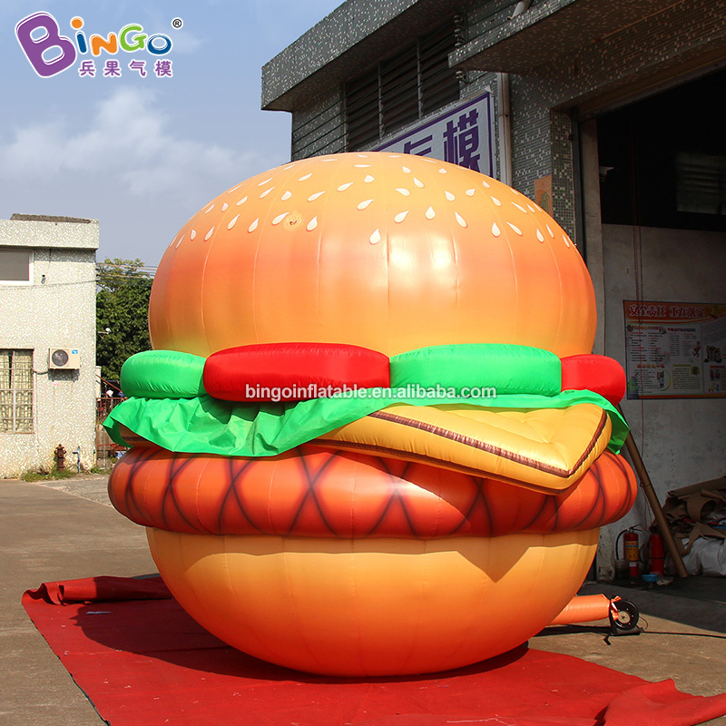 Eco-Friendly 3mH inflatable burger for shopsale inflatable hamburger balloon for display inflatable hamburger model