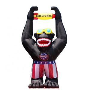 Factory sale 6 meters giant inflatable monkey for promotion / 20 feet high giant inflatable gorilla balloon