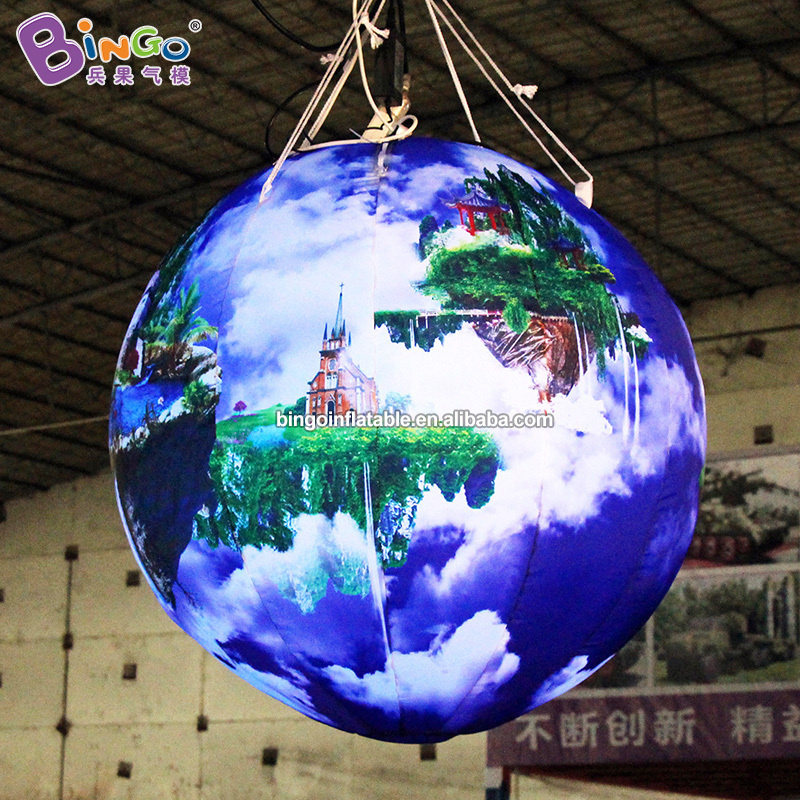 Hanging Inflatable Planet Earth Balloon LED Inflatable Costume Ball Giant Inflatable Earth Globe Balloon