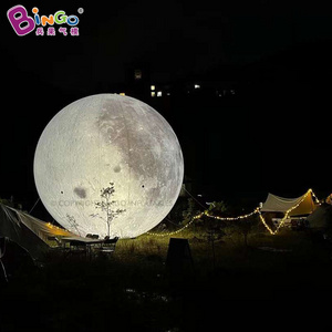 Large Inflatable Moon Ball for Outdoor Decoration 8m Diameter Solar System Planet Balloon