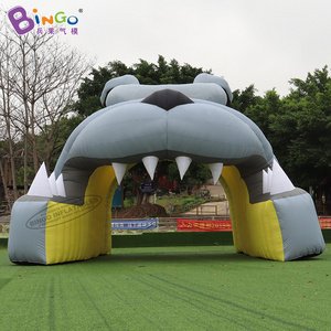 Custom Made 7.3x6.1x5.2mH Giant Inflatable Tunnel Tent Outdoor Advertising Inflatable Bulldog Tunnel Balloon Tent For Decoration