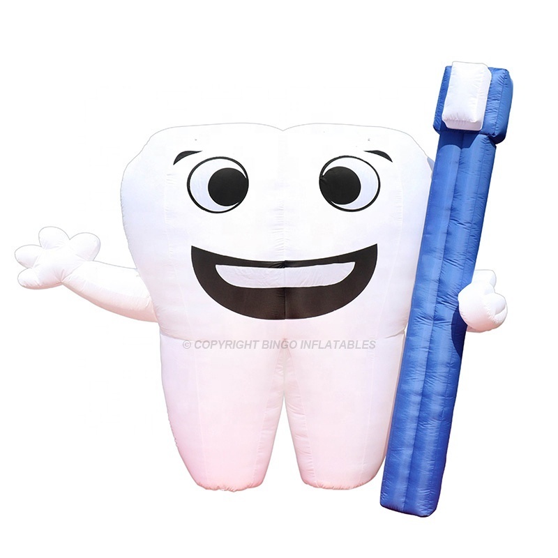 Customized Advertising Inflatable Toothbrush Design Equipment Rental Giant Inflatable Tooth Model For Promotion